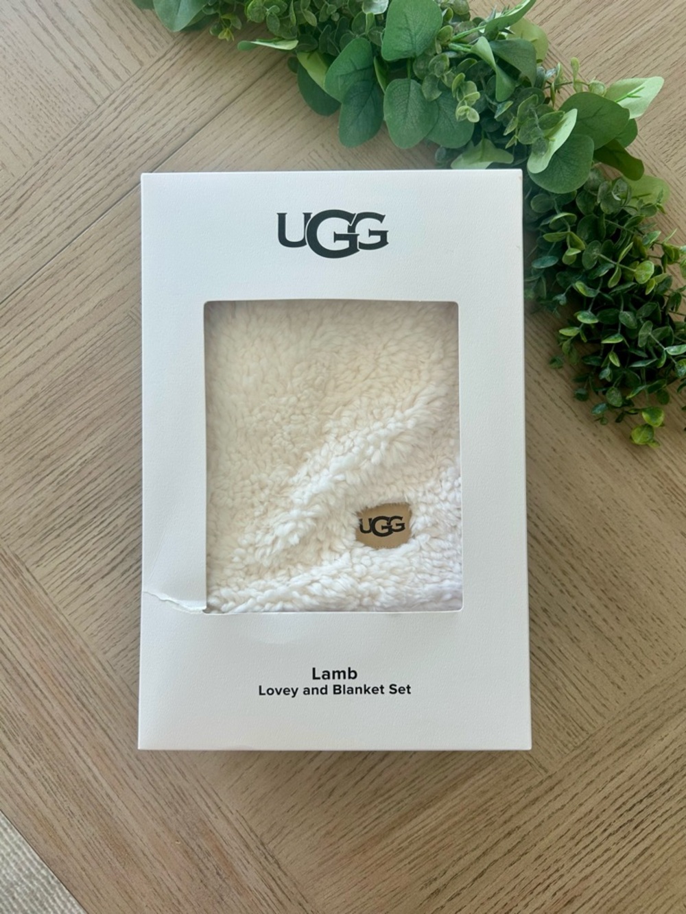 New UGG 30x40 White Blanket (Lovey Not Included)
